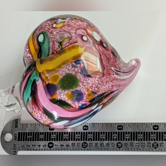 SOLD - Art Ciccotti Large Hand Blown Art Glass Heart - Picture 8 of 8